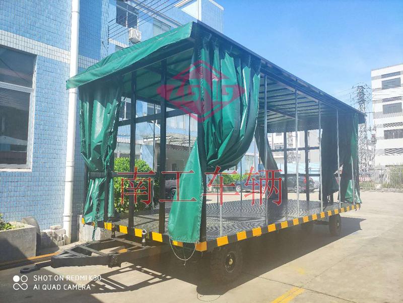15吨雨篷双牵引168体育官方网站(中国)有限公司篷式工具周转拖车